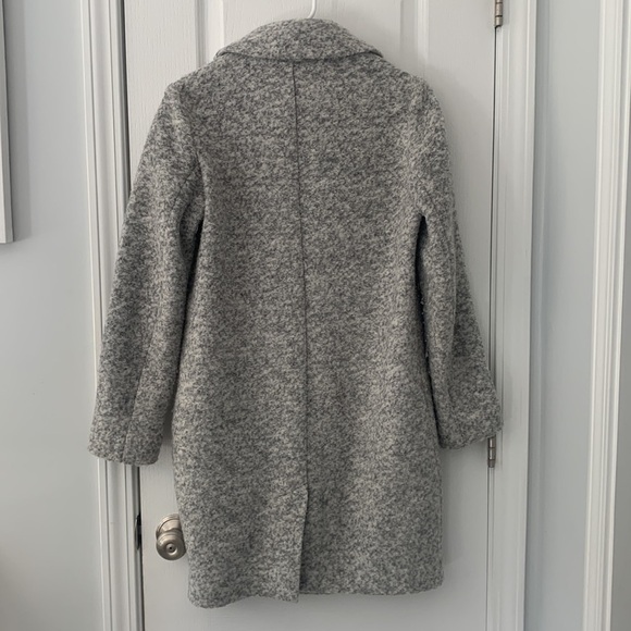 Banana Republic knit Wool Blend Overcoat heater grey one button size XS midi - Picture 9 of 13